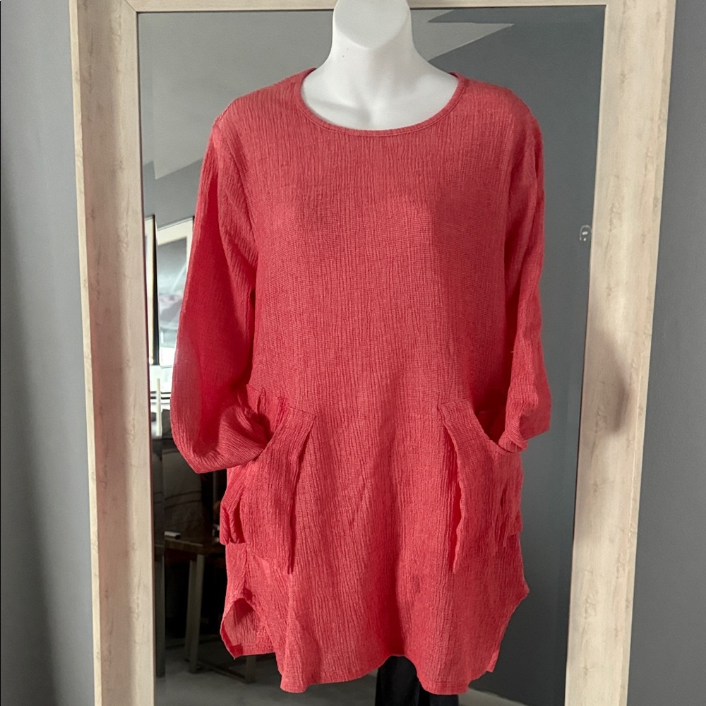 Elegant Coral Women's Dress